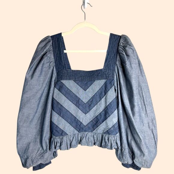 Anthropologie Love The Label Puff Blouse - Picture 2 of 7